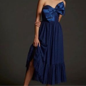Hutch Anthropologie Tulle Bow tie midi dress size 6 NWOT